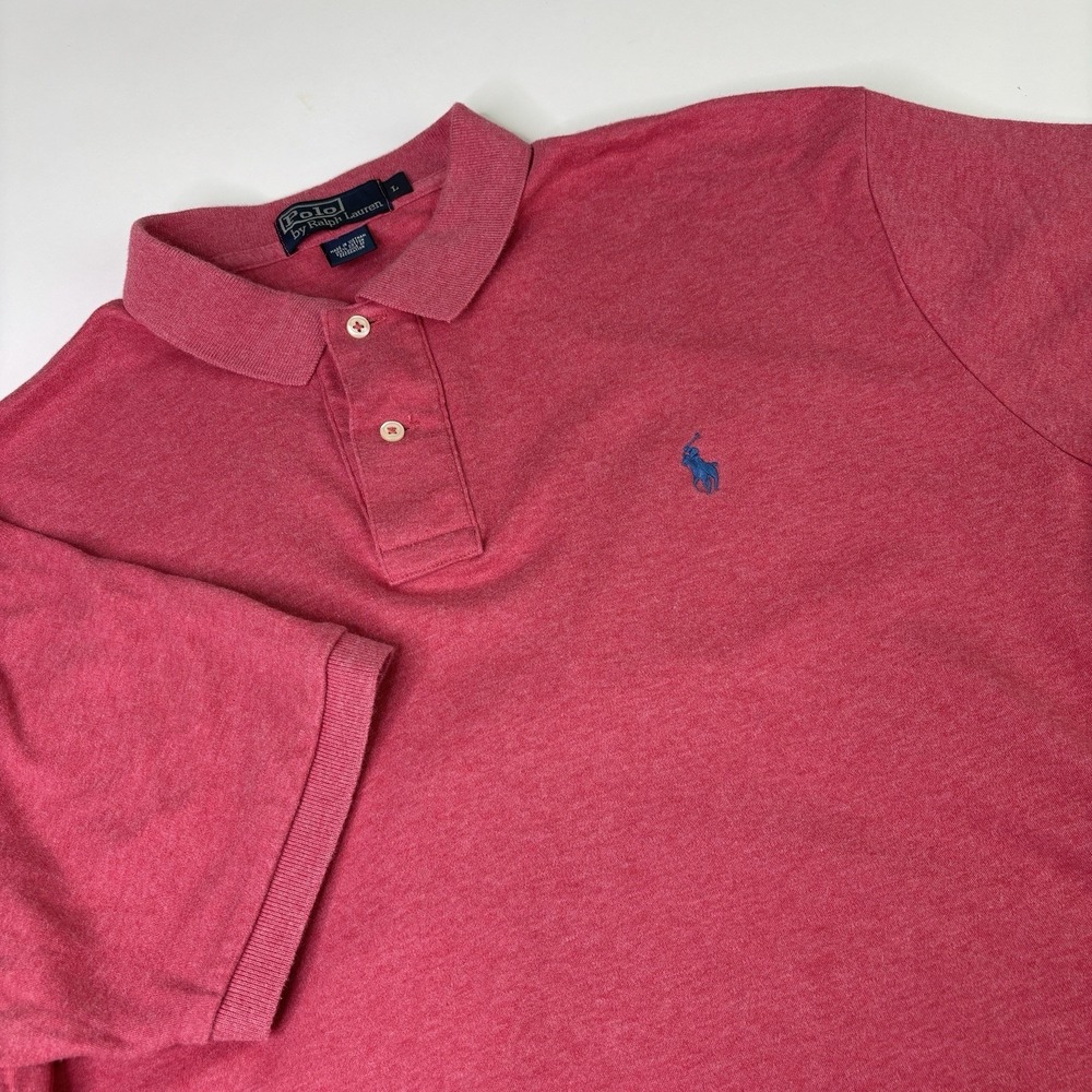 Polo Ralph Lauren Polo Shirt Mens Maroon Cotton Short Sleeve Size L